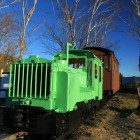 遠山森林鉄道の列車
昭和４７年まで遠山川に沿って運行していた（旧）遠山森林鉄道。
